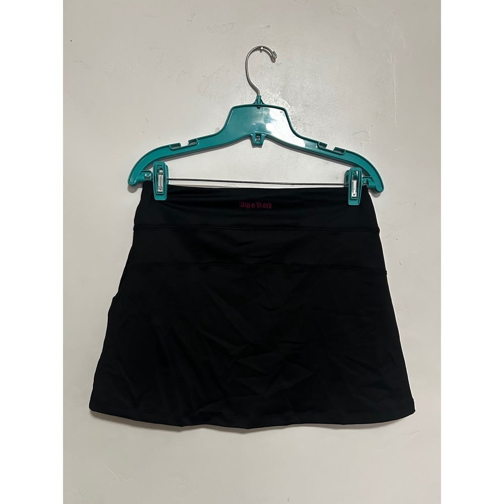Alp-n-Rock Womens Black Athletic Skort Embroidered Edelweiss Size 1 Made in USA - Picture 2 of 8